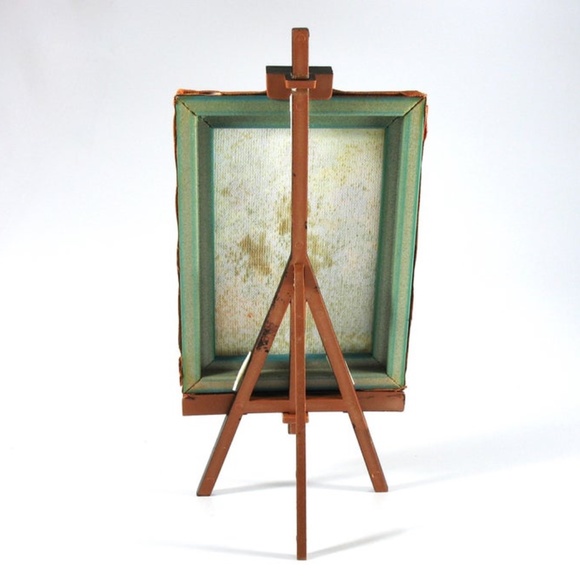 Small Oil Painting with Easel, Hand Painted Floral - Picture 7 of 7
